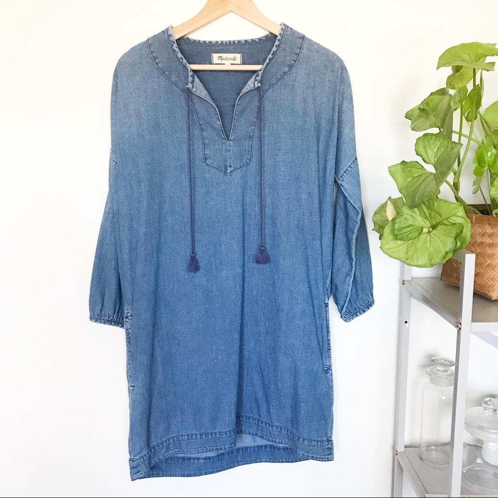 Madewell Blue Denim Tunic Dress